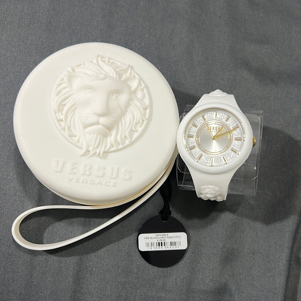 Versus Versace island white and gold hardware watch